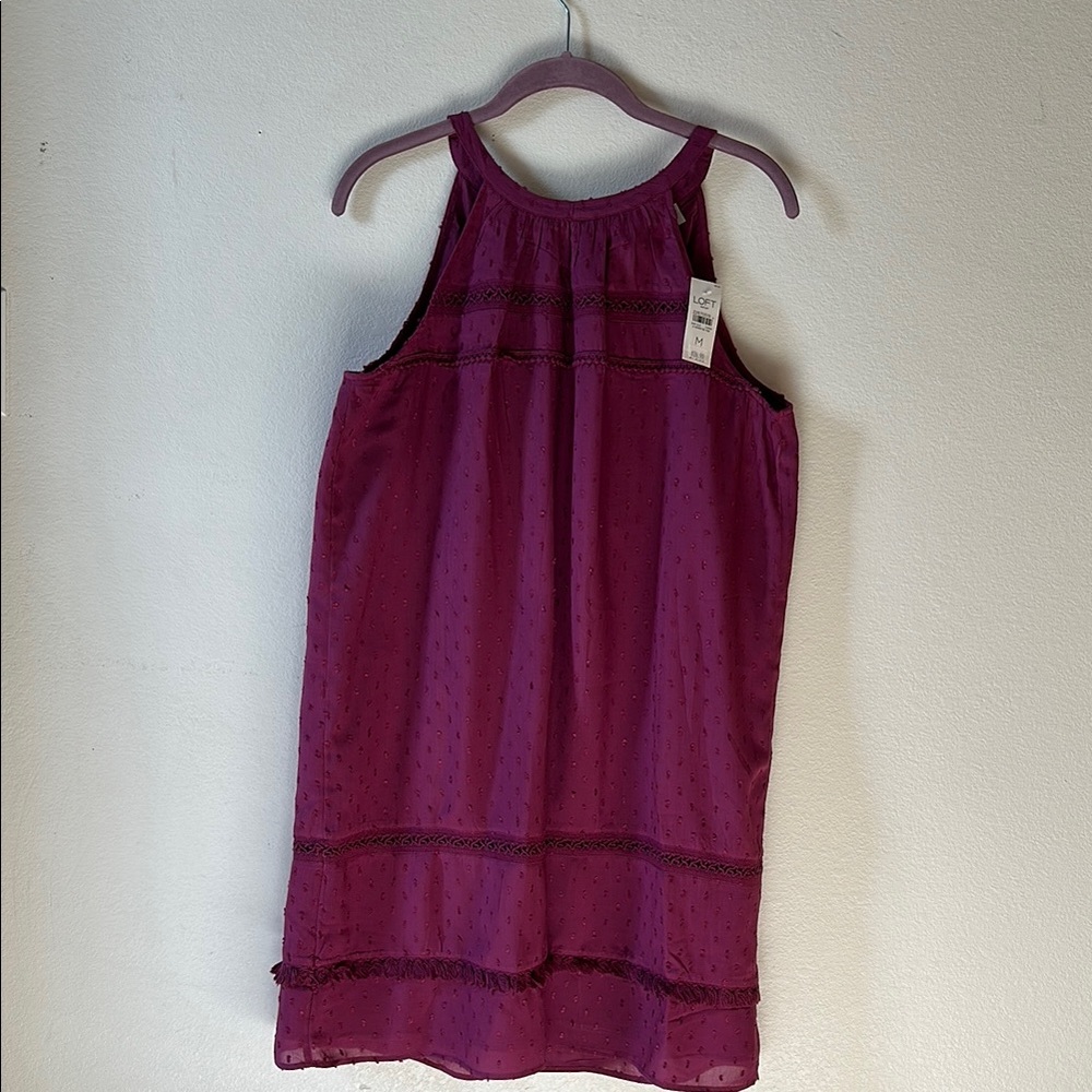 LOFT outlet maroon/dark pink dress, NWT, size medium
